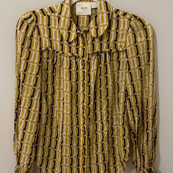 Maeve by Anthropology Dashound  Women's Top Size O - Picture 1 of 16